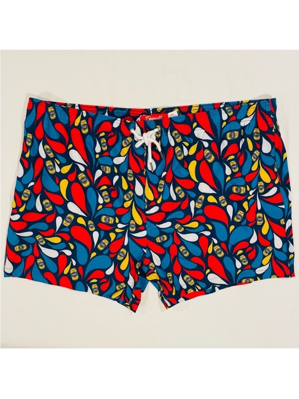 New Shinesty Swim Trunks Mens XXL Sam Adams Beer Samuel Bathing Suit Summer 2XL